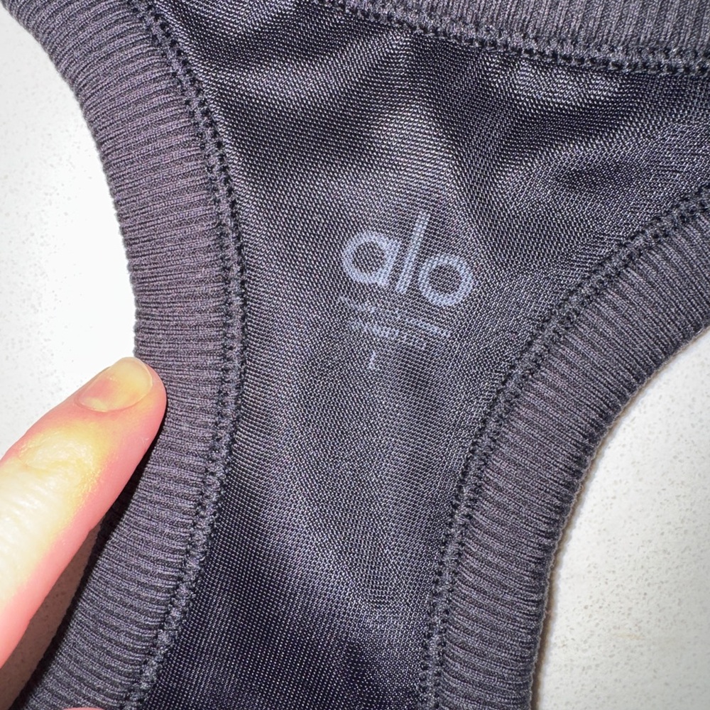 ALO Yoga Ribbed Support Tank in Black - Picture 10 of 10